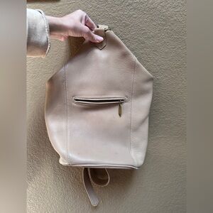 Vintage Coach Bag Sonoma flat pack backpack beige leather